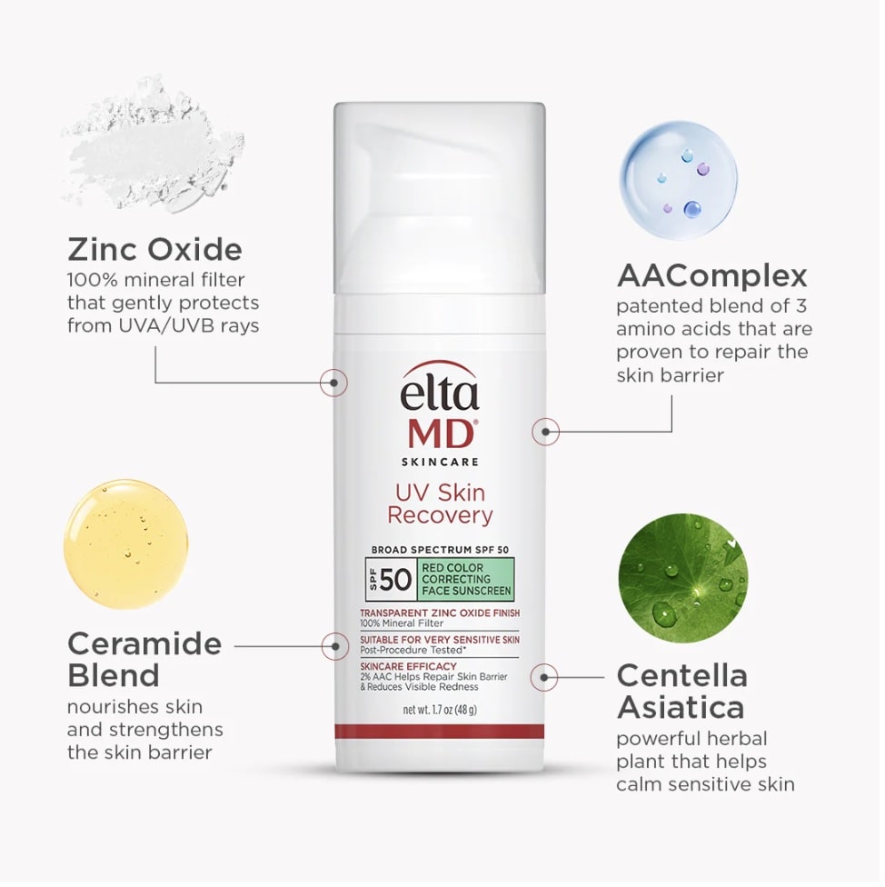 EltaMD UV Skin Recovery SPF50 Correcting Green Tint